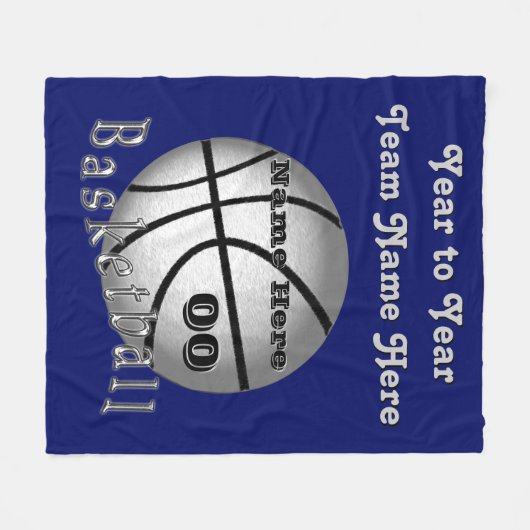 Personalisierter Basketball-ältere Fleecedecke (Vorderseite (Horizontal))