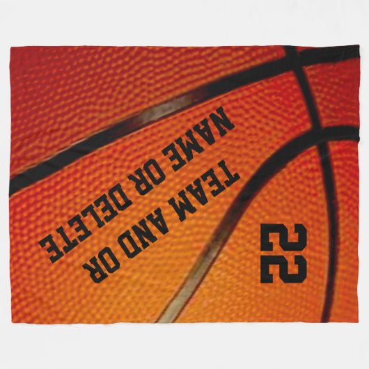 Personalisierter Basketball-ältere Geschenk-Ideen Fleecedecke (Vorderseite (Horizontal))