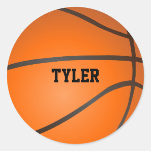 Personalisierter Basketball-Aufkleber Runder Aufkleber