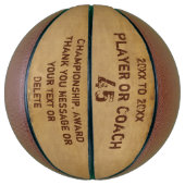 Personalisierter Basketball-Ball, Ihr Grunge Text Basketball (Vertikal)