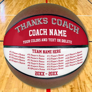 Personalisierter Basketball-Ball in Rot und Weiß Basketball