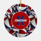 personalisierter Basketball-Basketball Keramik Ornament (Vorne)