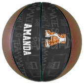 Personalisierter Basketball-Basketballbrief A Basketball (Vertikal)