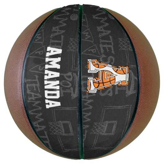 Personalisierter Basketball-Basketballbrief A Basketball (Vertikal)