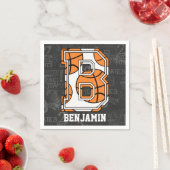 Personalisierter Basketball-Basketballbrief B Serviette (Beispiel)