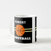 Personalisierter Basketball-Becher Kaffeetasse (Vorderseite Links)