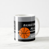 Personalisierter Basketball-Becher Kaffeetasse (VorderseiteRechts)