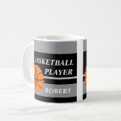 Personalisierter Basketball-Becher Kaffeetasse (Vorderseite Links)