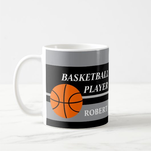 Personalisierter Basketball-Becher Kaffeetasse (Links)