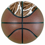 Personalisierter Basketball - Boho Monogram Brown (Rechts)