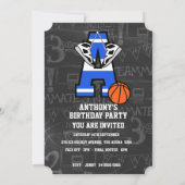 Personalisierter Basketball Einladung (Rückseite)