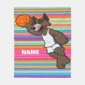 Personalisierter Basketball Fleece Blanket (Vorderseite)