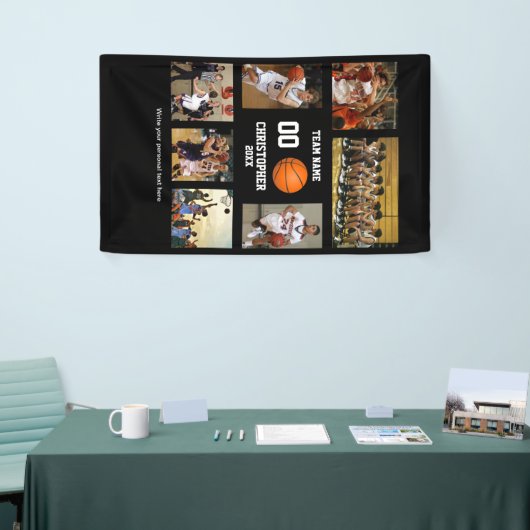 Personalisierter Basketball-Fotocollage-Player Banner (Messeveranstaltung)