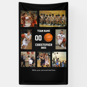 Personalisierter Basketball-Fotocollage-Player Banner