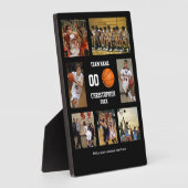Personalisierter Basketball-Fotocollage-Player Fotoplatte (Seite)