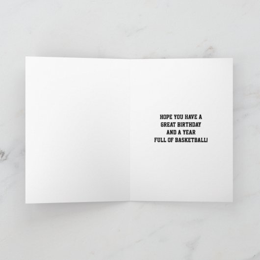 Personalisierter Basketball-Glückwunsch zum Geburt Karte (Innenseite)