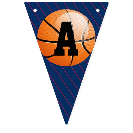 Personalisierter Basketball-Glückwunsch zum Geburt Wimpelkette (Dritte Fahne)