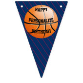 Personalisierter Basketball-Glückwunsch zum Geburt Wimpelkette (Erste Fahne)