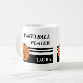 Personalisierter Basketball-Kaffeebecher Kaffeetasse (Vorderseite Links)