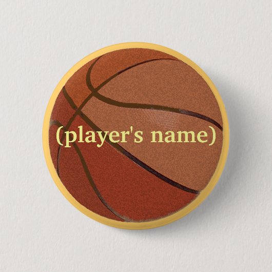 Personalisierter Basketball-Knopf Button (Vorderseite)