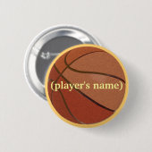 Personalisierter Basketball-Knopf Button (Vorne & Hinten)