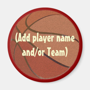 Personalisierter Basketball Magent Magnet