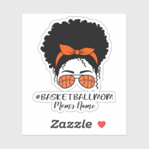 Personalisierter Basketball-Mama-Aufkleber Aufkleber