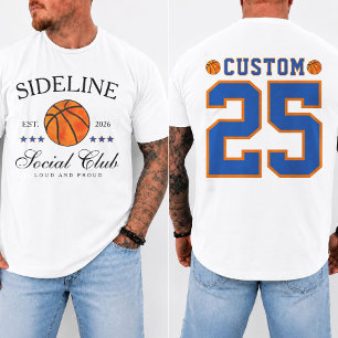 Personalisierter Basketball-Mannschaftsname und -n T-Shirt
