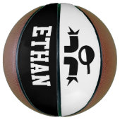Personalisierter Basketball mit individuellem Name (Vertikal)