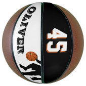 Personalisierter Basketball mit Spielernummer (Vertikal)