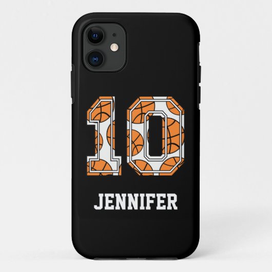 Personalisierter Basketball Nr. 10 Case-Mate iPhone Hülle (Rückseite)