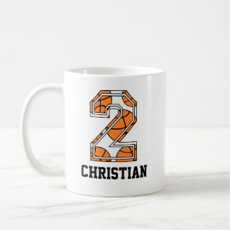 Personalisierter Basketball Nr. 2 Kaffeetasse