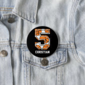 Personalisierter Basketball Nr. 5 Button (Beispiel)