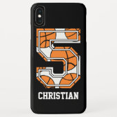 Personalisierter Basketball Nr. 5 Case-Mate iPhone Hülle (Rückseite)