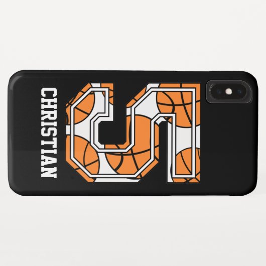 Personalisierter Basketball Nr. 5 Case-Mate iPhone Hülle (Rückseite (Horizontal))