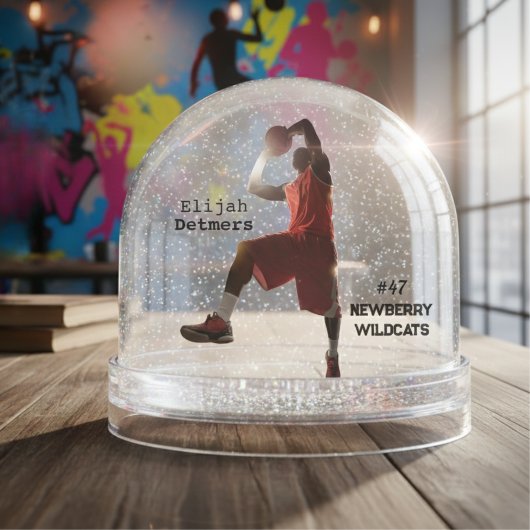 Personalisierter Basketball-Player Schneeglobe Schneekugeln