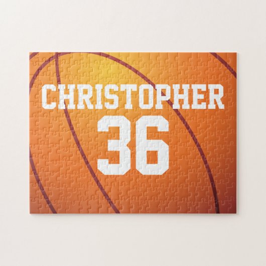 Personalisierter Basketball Puzzle (Horizontal)