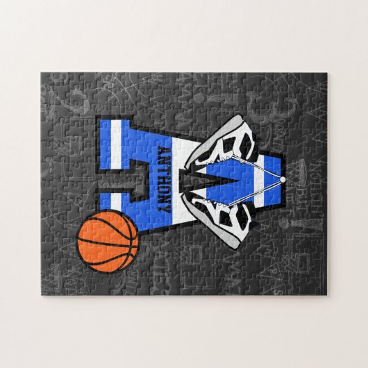 Personalisierter Basketball Puzzle (Horizontal)