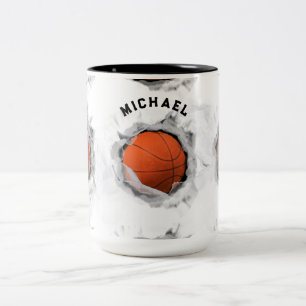 Personalisierter Basketball-Sammelbegriff Zweifarbige Tasse