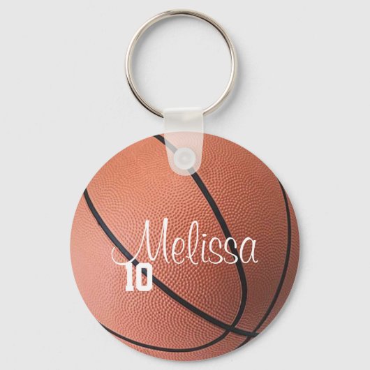 Personalisierter Basketball-Schlüsselanhänger Schlüsselanhänger (Vorderseite)