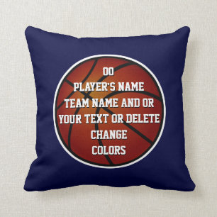 Personalisierter Basketball-Schmuck für Jungenzimm Kissen