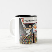 Personalisierter Basketball-Spieler - Männlicher C Zweifarbige Tasse (Vorderseite Links)