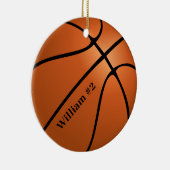 Personalisierter Basketball-Sport Keramik Ornament (Rechts)