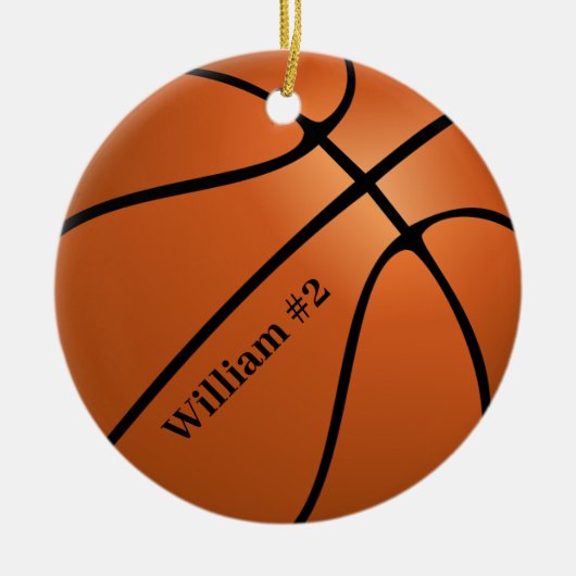 Personalisierter Basketball-Sport Keramik Ornament (Vorne)