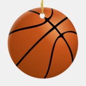 Personalisierter Basketball-Sport Keramik Ornament (Hinten)