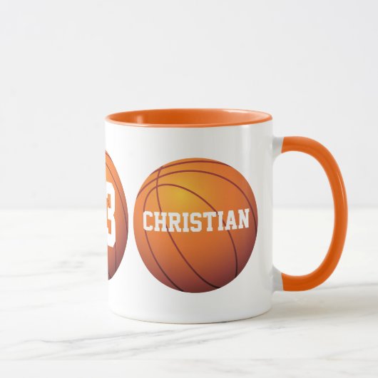 Personalisierter Basketball Tasse (Rechts)