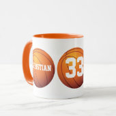 Personalisierter Basketball Tasse (Vorderseite Links)