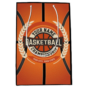 Personalisierter Basketball Team Spieler Custom At Mittlere Geschenktüte
