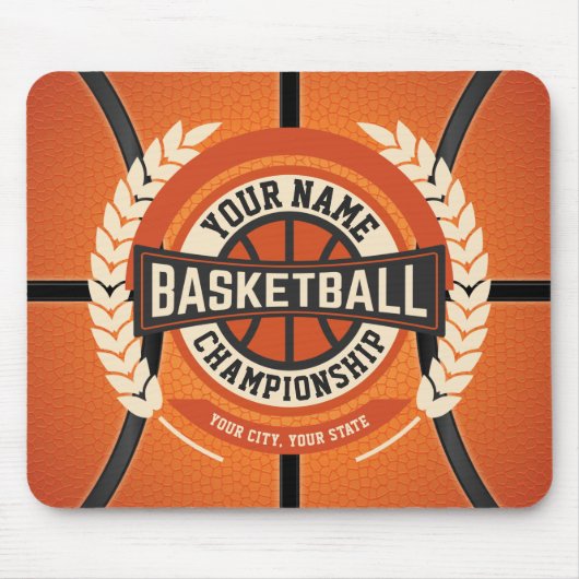 Personalisierter Basketball Team Spieler Custom At Mousepad (Vorne)