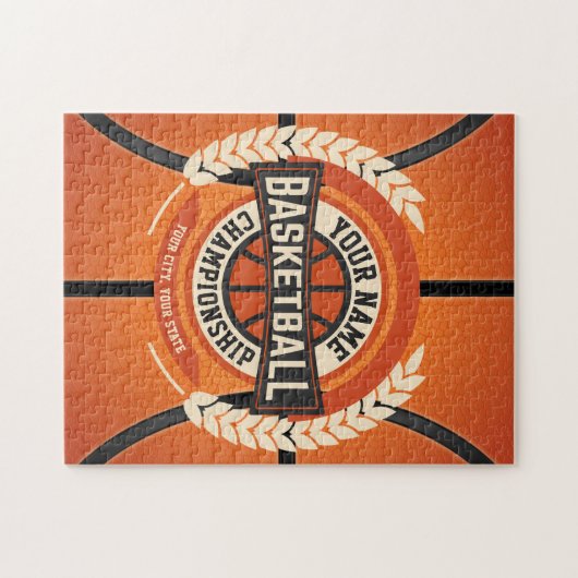 Personalisierter Basketball Team Spieler Custom At Puzzle (Horizontal)